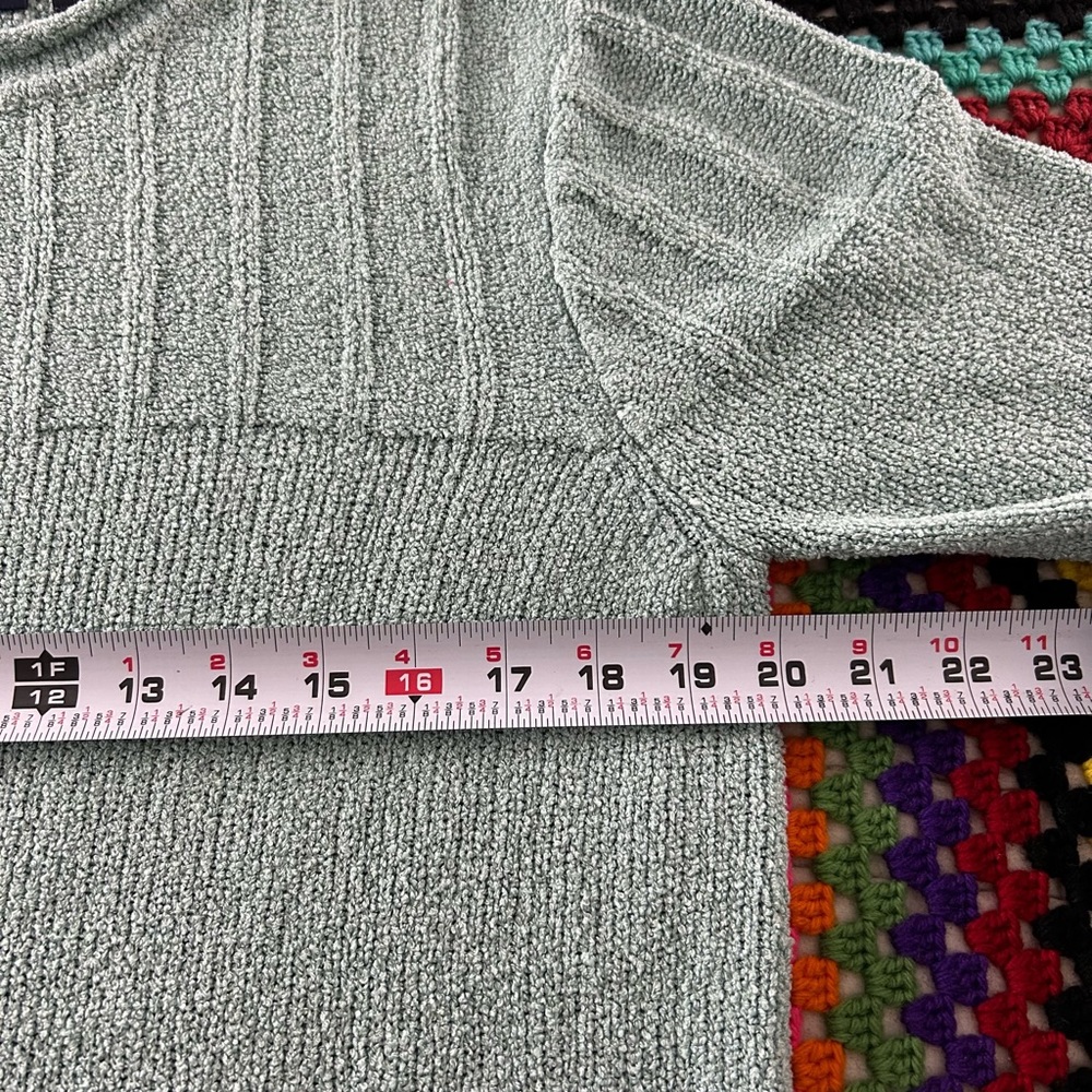 Vintage Y2K Chenille Pastel Soft Ribbed Knit Mockneck Tunic Sweater Craz… - Picture 11 of 15